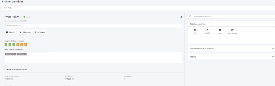Fichier candidat screenshot